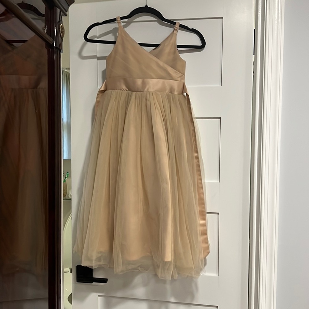 Flower girl lace bridesmaids dress